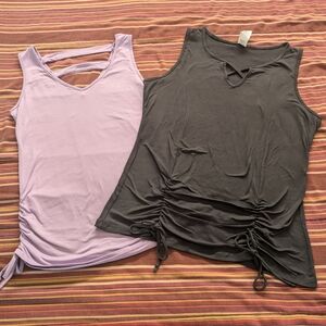 Stylish Women's Sleeveless Tops - Black and Lavender